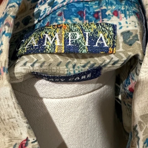 Vintage Campia Hawaiian Shirt | Y2K 90s Resortwear | Beach Vacation Button Up - Picture 2 of 7